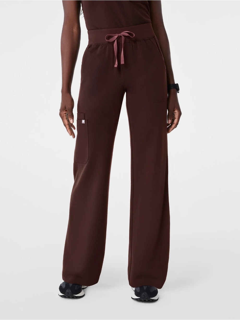FIGS ESPRESSO Isabel High-Rise Wide-Leg Scrub Pant Women Size Small Regular NEW - Picture 3 of 11